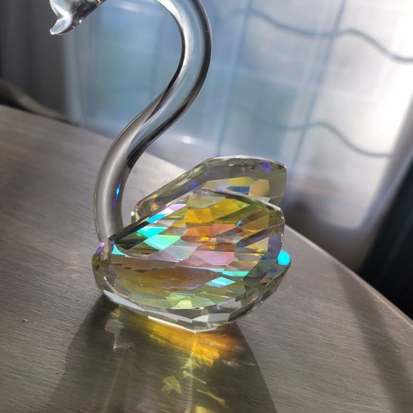 Crystal Art Glass Bird Swan Figurine Paperweight 6" Tall, unsigned - Picture 7 of 10